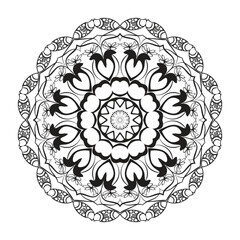 Mandala background design and
coloring page
