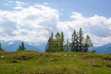 Landscape in the Austrian Alps of the Dachstein region (Styria in Austria)