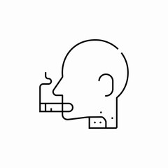 smoking disease icon sign vector