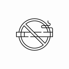 smoking prohibited icon sign vector