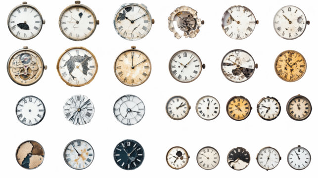 Vintage Broken Clocks: A Timeless Collection of Nostalgic Timepieces