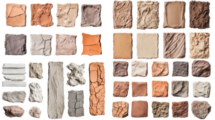 Diverse Stone and Brick Textures for Building Facades and Exteriors