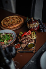 Georgian cuisine on the restaurant's table