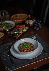 Georgian cuisine on the restaurant's table