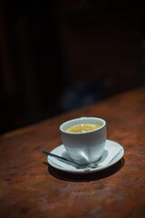 the process of preparing and serving coffee at the bar