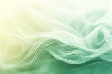 Obraz premium Abstract Green and White Swirling Waves Background
