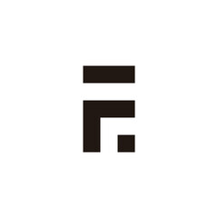 Obraz premium Letter r, F and E square geometric symbol simple logo vector