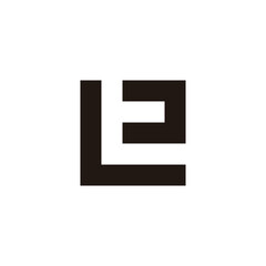 Letter L, t and D square geometric symbol simple logo vector
