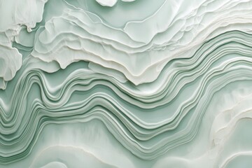 Obraz premium Abstract Green and White Swirling Marble Texture Background