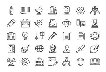 University Research Line Art Icon Ideas