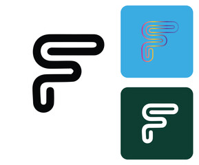 Initial F Logo, F Logo, F Monogram,  Letter F Logo, Creative Icon, Modern, Vector