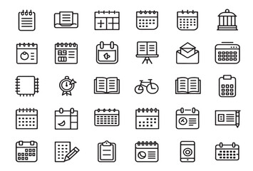Study Planner Line Art Icon Tips