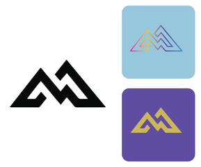 Initial M Logo, M Logo, M Monogram,  Letter M Logo, Creative Icon, Modern, Vector