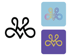 Initial M Logo, M Logo, M Monogram,  Letter M Logo, Creative Icon, Modern, Vector