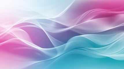 Fototapeta premium Abstract Fluid Waves an aesthetic background featuring flowing, fluid wave patterns in vibrant turquoise, magenta, and white with a glossy,