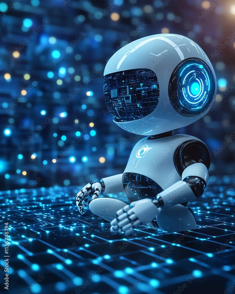 Poster AIdriven technology for boosting work efficiency, data analysis, and efficient tools, using AI chatbots to solve problems in business environments