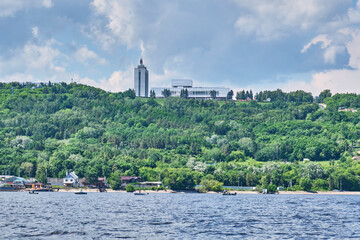 View from the Volga River to the Lenin Memorial and State Pedagogical University, Ulyanovsk, Russia
