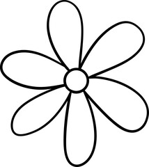 cute Valentine love decorative accessory element outline doodle black line