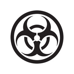 Biohazard sign icon silhouette vector illustration