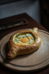 khachapuri on the restaurant's set table