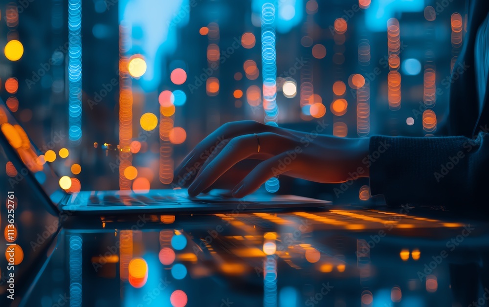 Aufkleber Work efficiency improvement through AI technology, data analysis tools, and AI chatbot solutions, solving work challenges with intelligent automation