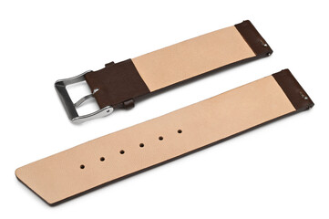 Leather watch strap