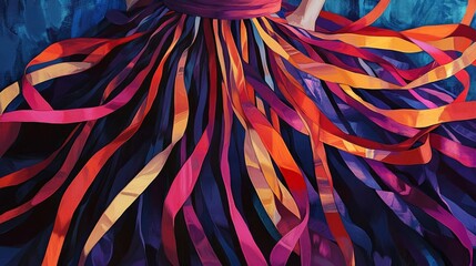 Obraz premium National Ribbon Skirt Day Concept