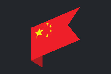 China flag, The flag of China, Flag of China national country symbol illustration Vector, Rectangle China flag illustration, Flat vector illustration
