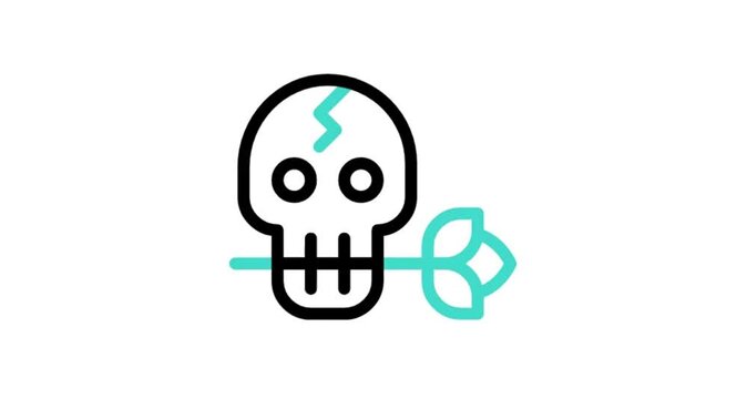 illustration of an illustration of a skull