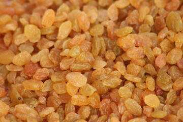 Close Up of Yellow Raisins