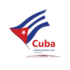 Cuba Liberation Day Independance Day Illustration on white background Vol 02