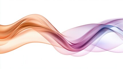 Naklejka premium A colorful abstract wave flowing smoothly across white.
