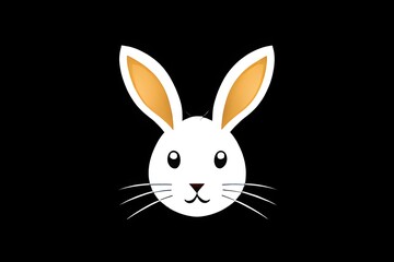 Obraz premium abstract black icon of an Easter bunny