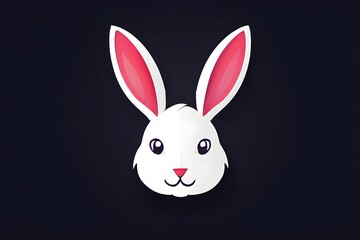 Obraz premium abstract black icon of an Easter bunny