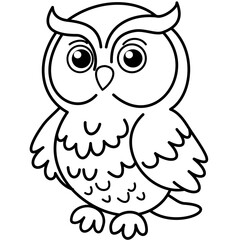 Graceful Owl Coloring Sketch Art Featuring Intricate Details Perfect for Creative Relaxation and Artistic Exploration in Nature-Inspired Designs