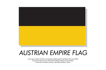 Vector Austrian Empire flag banner Austrian Empire flag with white background Vector illustration design Austrian Empire independence day banner design 