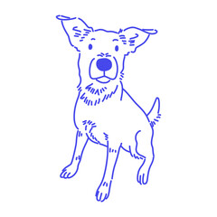 Dog color line illustration