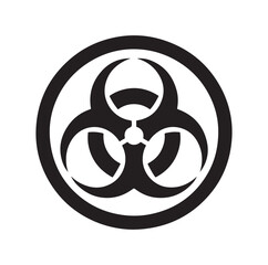 Biohazard sign icon silhouette vector illustration