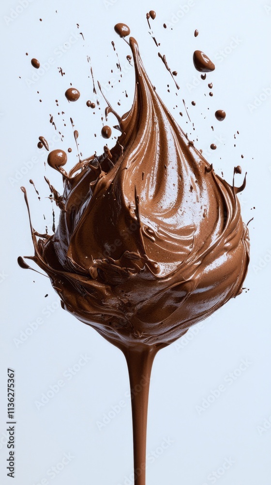 Aufkleber a chocolate dessert with a drizzle of chocolate sauce on top. the color of the year mocha mousse