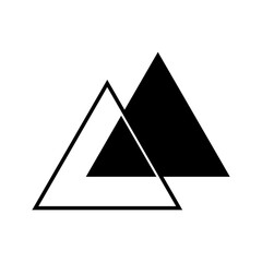Minimalist Triangle Light Icon Design Illustration
