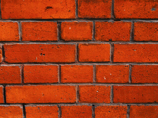 Ziegelwand in warmem, kräftigem Rotton