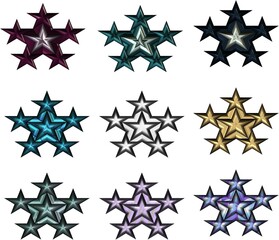 Obraz premium latest designs of stars stickers
