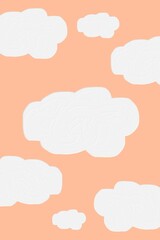 clouds texture pattern with orange pastel background	