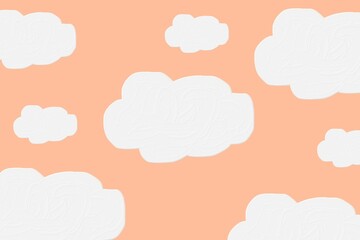 clouds texture pattern with orange pastel background	