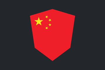 China flag sign, China flag vector graphic, China country flag is a symbol of freedom, National China flag, vector illustration
