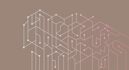 Circuit technology background with hi-tech digital data connection system and computer electronic design