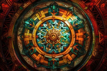 Fototapeta premium Mystic Mandala with Intricate Pastel Designs