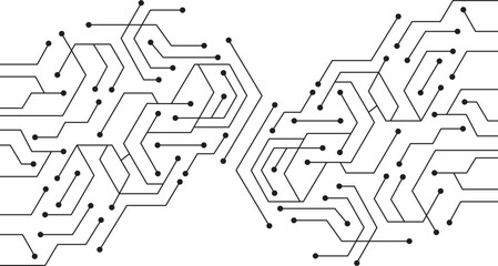 Circuit technology background with hi-tech digital data connection system and computer electronic design. Circuit board design concept.