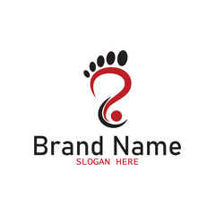 human foot icon vector illustration template design