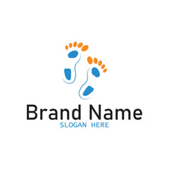 human foot icon vector illustration template design